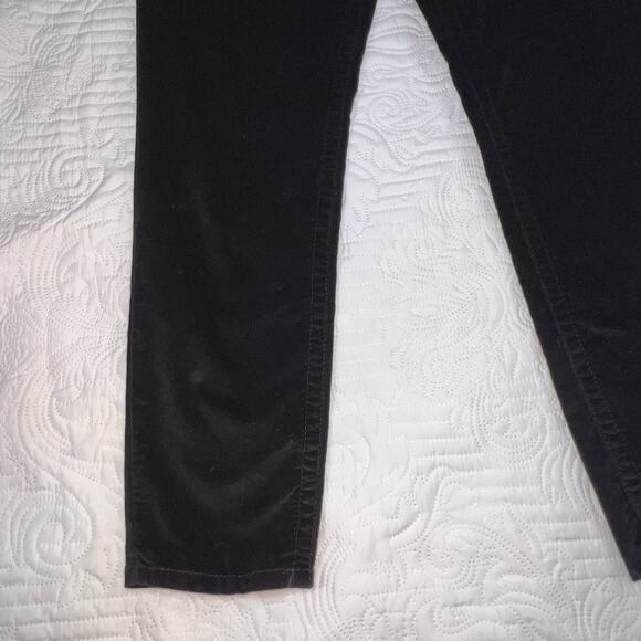 Seven7 Pants Womens Size 14 Black Velvet Tummyless High Rise Skinny Stretch - Picture 3 of 16